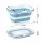 Artiss Large Foldable Laundry Basket Hamper 51x39x28cm Blue & White Plastic, Ventilated, Lightweight Storage Organiser
