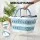 Artiss Large Foldable Laundry Basket Hamper 51x39x28cm Blue & White Plastic, Ventilated, Lightweight Storage Organiser