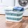 Artiss Large Foldable Laundry Basket Hamper 51x39x28cm Blue & White Plastic, Ventilated, Lightweight Storage Organiser