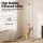 Artiss Modern Industrial Floor Lamp with Clear Glass Shade Silver Metal Standing Light Foot Switch (Bulb Not Included)