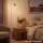 Artiss Modern Industrial Floor Lamp with Clear Glass Shade Silver Metal Standing Light Foot Switch (Bulb Not Included)
