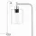 Artiss Modern Industrial Floor Lamp with Clear Glass Shade Silver Metal Standing Light Foot Switch (Bulb Not Included)