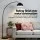 Artiss Modern Black Arched Floor Lamp with Heavy-Duty Marble Base, Adjustable Height & Rotating Head, 167cm Tall