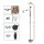 Artiss Floor Lamp Mother and Child Black Metal 180cm Adjustable Reading Light for Living Room, Bedroom, Office