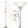 Artiss Floor Lamp Mother and Child Silver Metal 180cm Modern Reading Light with Adjustable Arm and Stable Base