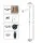 Artiss Floor Lamp Mother and Child Silver Metal 180cm Modern Reading Light with Adjustable Arm and Stable Base