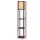 Artiss Vintage Brown Floor Lamp with 3-Tier MDF Shelf, LED Compatible, 160cm Tall, NC Lacquer Finish, Pull-String Switch