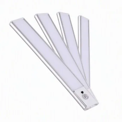 Artiss 25cm Magnetic LED Motion Sensor Under Cabinet Lights 4-Pack, 5-Colour Dim-able Rechargeable