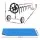 Aqua Buddy 600 Micron Solar Pool Cover & Roller Set, 10.5x4.2m LDPE, Adjustable Aluminium Roller, Blue Bubble Design