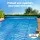 Aqua Buddy 600 Micron Solar Pool Cover & Roller Set, 10.5x4.2m LDPE, Adjustable Aluminium Roller, Blue Bubble Design
