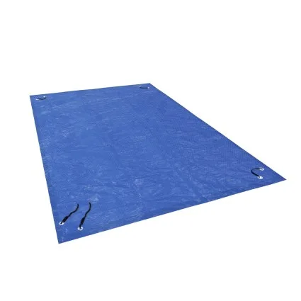 Aqua Buddy Pool Cover, PE Material, 2m x 3m, Blue, UV-Resistant Above-Ground Blanket with Ropes & Drainage Holes