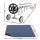 Aqua Buddy 600 Micron Black Solar Pool Cover 6.5x3m & Adjustable Aluminium Roller for 4m Pools - UV Resistant, Warmth