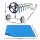 Aqua Buddy 600 Micron Solar Pool Cover & Aluminium Roller Set 6.5x3m - Durable, Adjustable, UV Resistant, Energy Saving