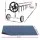 Aquabuddy 500 Micron Solar Pool Cover 6.5m x 3m with Adjustable Aluminium Roller Black