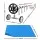 Aqua Buddy Solar Pool Cover & Roller Set | 600 Micron, 7x4m, Aluminium Roller | Reduce Evaporation & Maintenance