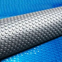 Aqua Buddy 8x4.2m 400 Micron Solar Pool Cover, Blue Silver LDPE, Reduces Evaporation, UV Resistant, 5-Year Warranty