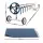 Aquabuddy 600 Micron Solar Pool Cover 8x4.2m with Blue Roller 5.55m Blue and Black