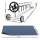 Aquabuddy 500 Micron Solar Pool Cover 8.5 x 4.2m with Blue Aluminium Roller and Black Underside