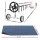 Aquabuddy 500 Micron Solar Pool Cover 8.5x4.2m with Adjustable Aluminium 5.55m Roller Blue Black