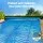 Aquabuddy 600 Micron Solar Pool Cover 9.5m x 5m with Aluminium Roller Blue and Silver