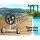 Aqua Buddy Pool Cover Roller 5.5m Adjustable Aluminium Solar Blanket Reel Blue with Non-Slip Crank and Straps
