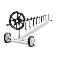 Aqua Buddy Pool Cover Roller 5.5m Adjustable Reel, Aluminium Alloy, Telescopic, Non-Slip, Suits 2.4-5.55m Pools