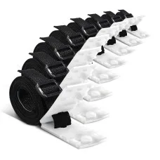 Aqua Buddy Pool Cover Roller Attachment Kit - 8PCS Durable Nylon Straps & Clips for 10-24ft, UV Resistant, Easy Install
