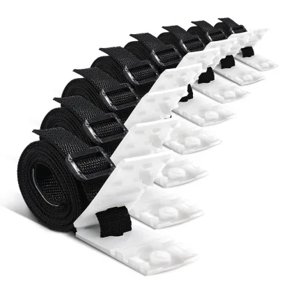 Aqua Buddy Pool Cover Roller Attachment Kit - 8PCS Durable Nylon Straps & Clips for 10-24ft, UV Resistant, Easy Install