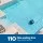 Aquabuddy Cordless Robotic Pool Cleaner Vacuum 110 Minutes for Flat Floor Pools up to 79m²