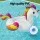 Bestway Unicorn Inflatable Pool Float Rider 224x156cm, Heavy-Duty Handles, 100% PVC, For Kids and Adults, 100kg Max