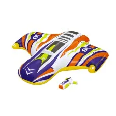 Bestway Inflatable Spaceship Ride-On Pool Float Toy for Kids 45kg Capacity with Built-In Water Spray Gun