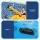 Bestway Kids Rhino Inflatable Ride-On Pool Float Set of 2 with Boppers 45kg Blue and Yellow Ages 3–12 Years