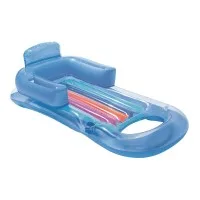 Bestway Inflatable Pool Lounge with Cup Holder, Safety Valves, Heavy-Duty Handles, Repair Patch - 63.5
