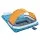 Bestway Inflatable Pool Float Island Lounge for 6 Adults, 3.73m x 2.64m, Vinyl Raft with Canopy, Cooler Bag & Repair Kit