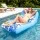 Bestway Inflatable Pool Float Sun Lounger 163cm with cupholder Blue Tropical Print Washable Cover