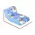 Bestway Inflatable Pool Float Sun Lounger 163cm with cupholder Blue Tropical Print Washable Cover