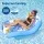 Bestway Inflatable Pool Float Sun Lounger 163cm with cupholder Blue Tropical Print Washable Cover