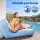 Bestway Inflatable Pool Float Sun Lounger 163cm with cupholder Blue Tropical Print Washable Cover