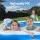 Bestway Kids Inflatable Pool 2.13x2.06m Above Ground PVC Pool with Cushions, Cup Holders and Headrests, 575L Capacity