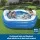 Bestway Kids Inflatable Pool 2.13x2.06m Above Ground PVC Pool with Cushions, Cup Holders and Headrests, 575L Capacity
