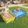 Bestway 2-in-1 Kids Pool and Sandpit Set 212cm x 122cm Metal Frame Yellow Blue Indoor Ball Pit Option