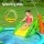 Bestway Kids Inflatable Crocodile Splash Play Pool with Slide, Fishing Net, Sprayer and Ball Toss Game