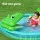 Bestway Kids Inflatable Crocodile Splash Play Pool with Slide, Fishing Net, Sprayer and Ball Toss Game