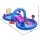 Bestway Kids Inflatable Play Splash Pool 330cm PVC with Slide, Ball Toss Toys, Coral Basket & Water Sprayer