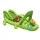 Bestway Inflatable Alligator Kids Play Pool with Slide 152L Ring Toss and Fishing Games Green