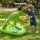Bestway Inflatable Alligator Kids Play Pool with Slide 152L Ring Toss and Fishing Games Green