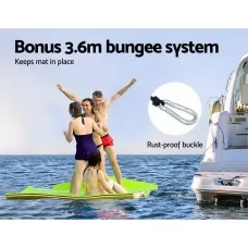 Weisshorn Floating Water Mat 3.5x1.8m, XPE Foam, Supports 400kg, Tear-Resistant, UV-Resistant, Reversible