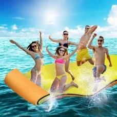 Weisshorn Floating Water Mat 5.5x1.8m, 3-Layer XPE Foam, Supports 600kg, Tear-Resistant, Reversible,