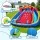 Doctor Dolphin Kids Inflatable Water Park with Slides, Cannon, Toss Game, PVC, 408x386cm, Outdoor Splash Fun