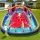 Doctor Dolphin Kids Inflatable Water Park with Slides, Cannon, Toss Game, PVC, 408x386cm, Outdoor Splash Fun
